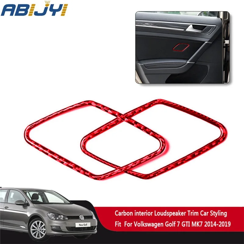 

4 шт., автомобильные наклейки из углеродного волокна для VW Golf 7 GTI MK7 2014-2019