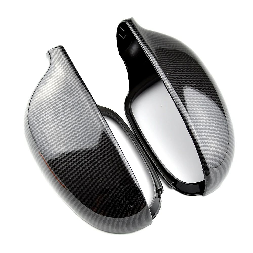 

ABS carbon black Mirror Cover Rearview Side Mirror Cap For VW Volkswagen Passat B6 R36 Golf 5 Jetta MK5