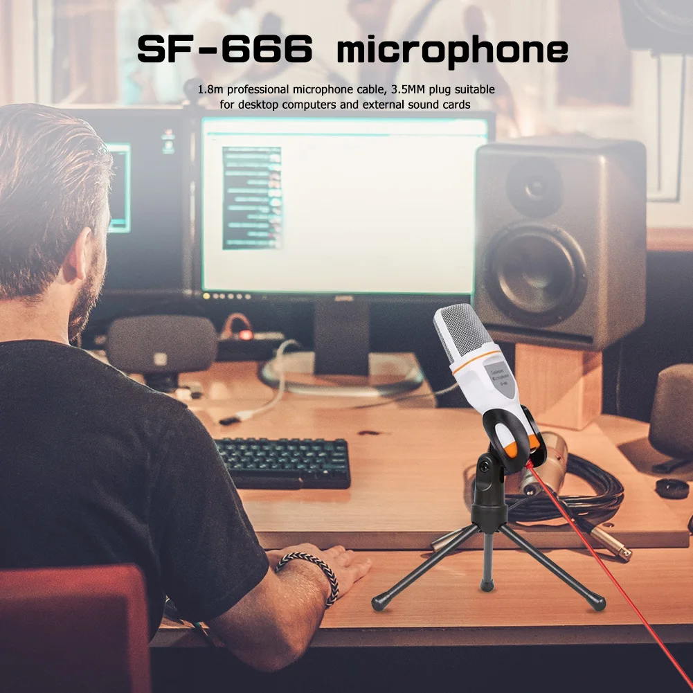 SF 666 3 5 мм разъем конденсаторный микрофон стерео аудио всенаправленный