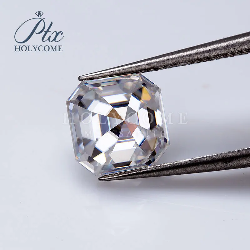 Необычные камни Производство прямые продажи 5 5x5 мм 1ct asscher cut Белый цвет moissanite