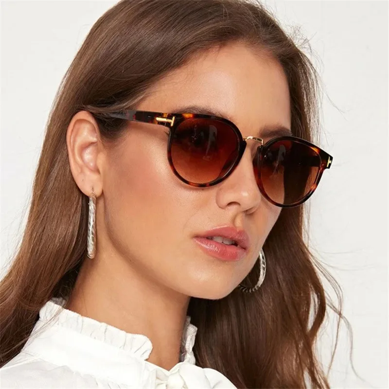 Винтажные круглые солнцезащитные очки женские роскошные кошачий глаз мужские