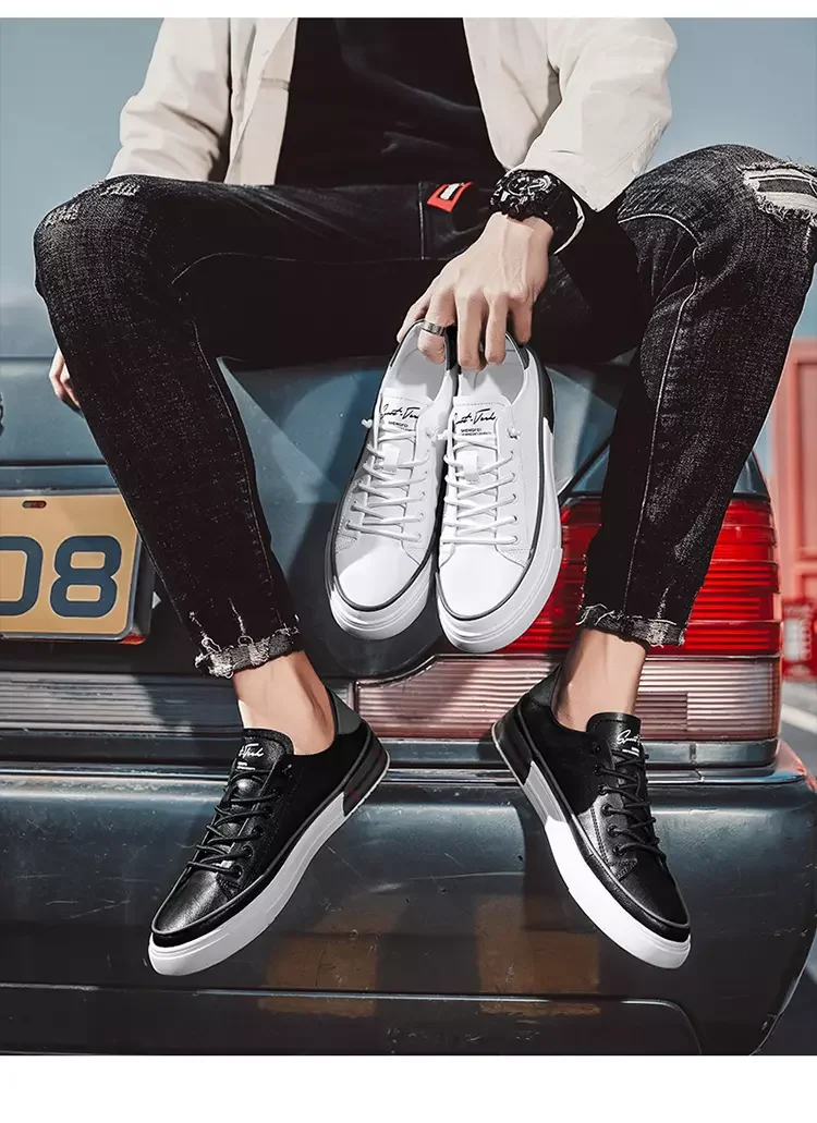 

New board shoes men's shoes leather shoes leisure British outdoor ins catwalk small leather shoes explosions