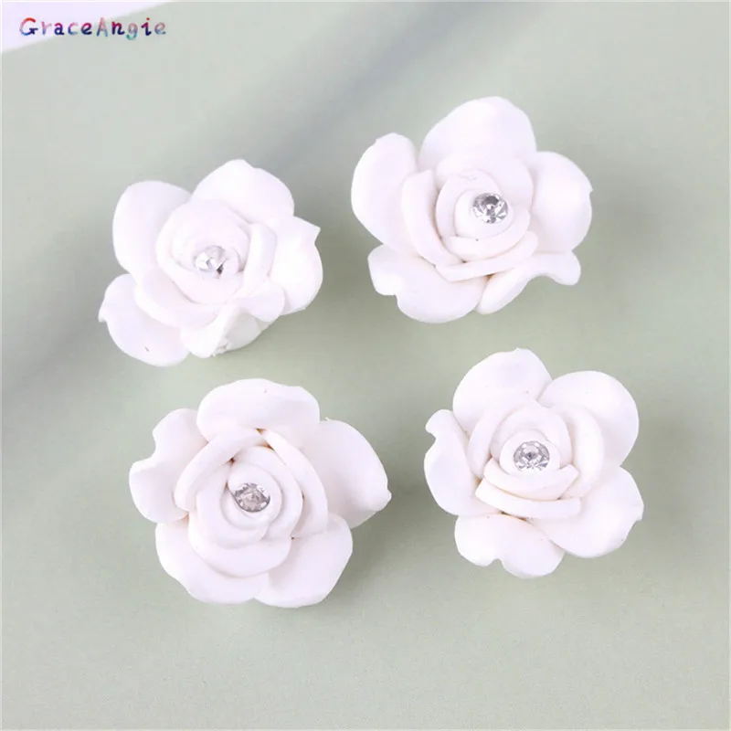 

10pcs Rose Flower flatback resin Cabochon Crystal Girl Hair Embellishment Rose Flowers Flatbacks Resin Flower Cabochons