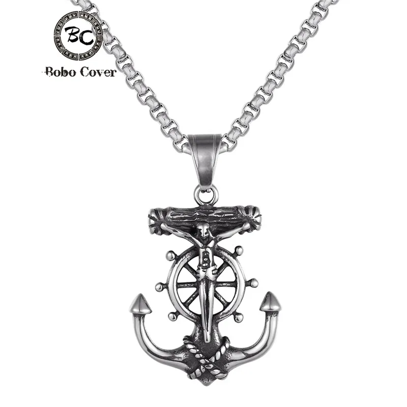 Мужское ожерелье с якорем викингов из нержавеющей стали | Украшения и аксессуары