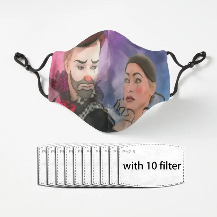 

Маска для лица после шоу унисекс Регулируемая Роскошная маска для лица из полиэстера с фильтром маски