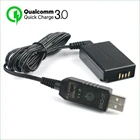 Внешний аккумулятор QC3.0 USB для LP E17 LPE17, USB-кабель для Canon EOS M3 M5 M6 Mark2 ii M6 2