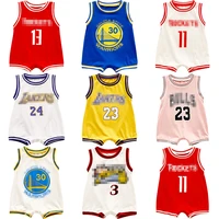 2021 summer basketball sleeveless romper baby clothes for newborns one piece kids clothing set sport jumpsuit cotton tracksuits