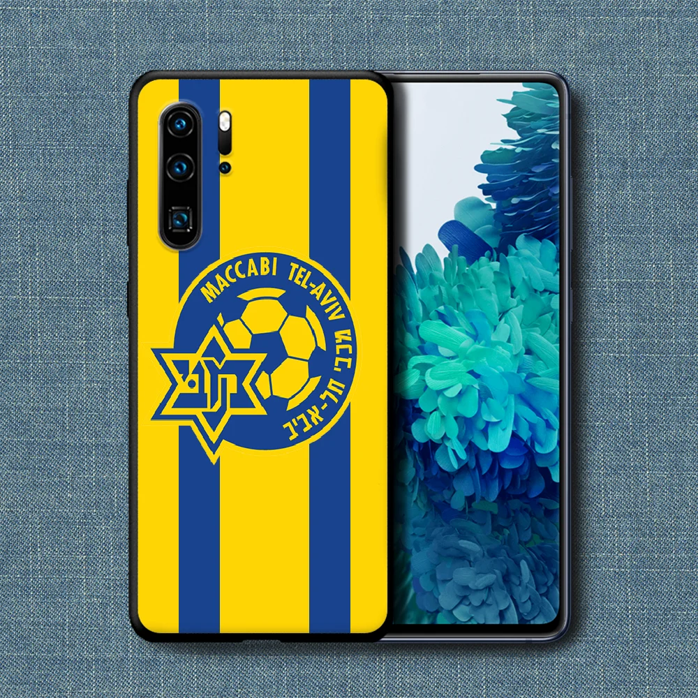 

Maccabi Tel Aviv Israel Football Phone Case For Huawei P Mate Smart 10 20 30 40 Lite Z 2019 Pro black Cell Soft Shell Silicone