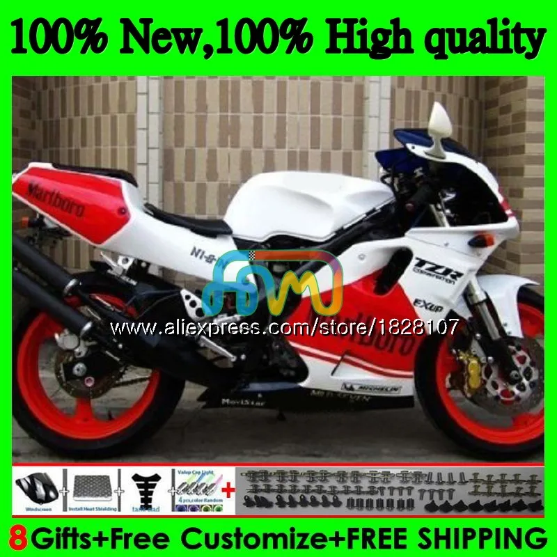 

3MA For YAMAHA TZR250RR TZR-250 TZR250 88 89 90 91 125BS.65 TZR250 RS RR YPVS TZR 250 White red hot 1988 1989 1990 1991 Fairings