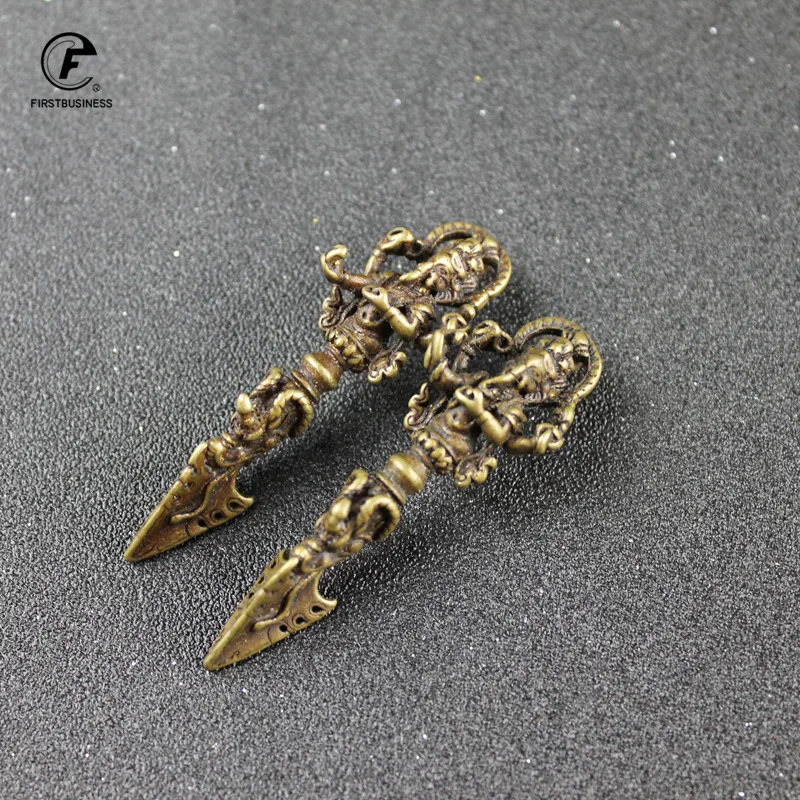 Античный латунный брелок с крестом Бога орела пестиком подвеска на удачу медный