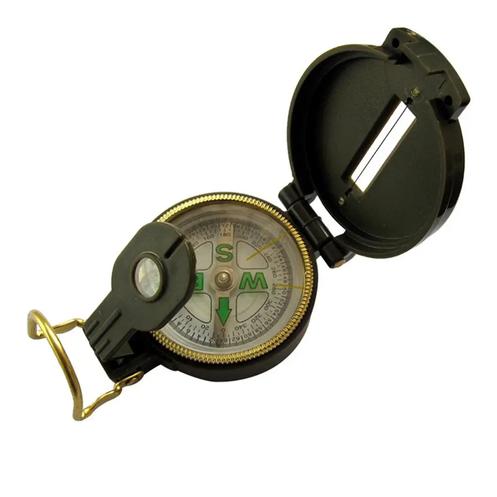 

HiMISS Outdoor Pocket Compass Camping Mountaineering Adventure Navigation Multi-function Folding Pocket Compass ABS