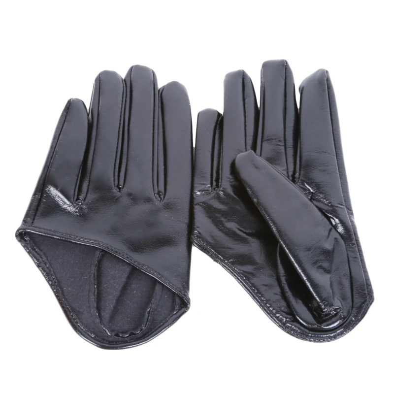 

Women Fashion Gloves Casual Solid Color Glove High Quality Half Palm Faux Leather Pu Short Full Finger Gloves For Ladies