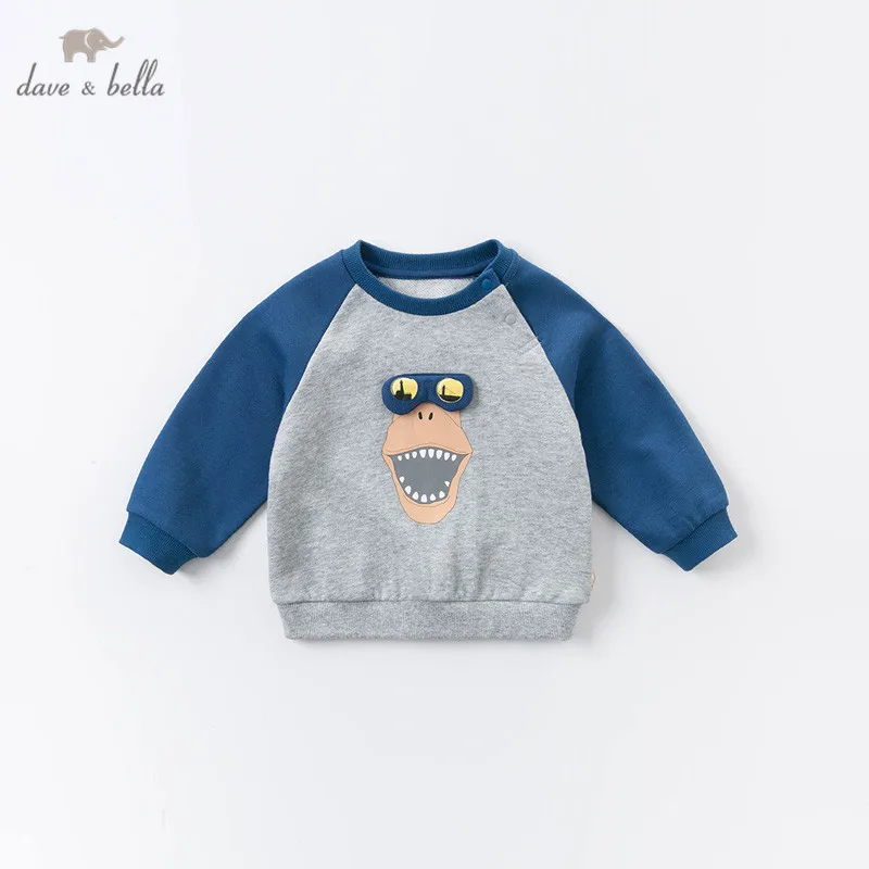 

DBW15098 dave bella autumn baby boys handsome cartoon print T-shirt children tops boys fashion kids fashion tees