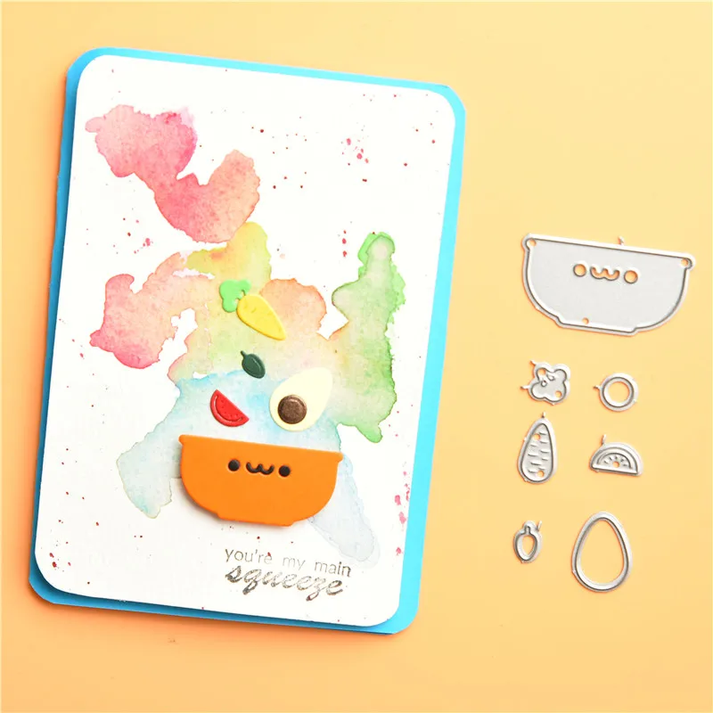 Металлические пресс формы YaMinSanNiO для высечки овощей и фруктов в чаше рукоделия