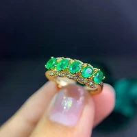 natural colombia emerald stone 34mm and five pcs with aaaa grade stone and 925 silver snc 03