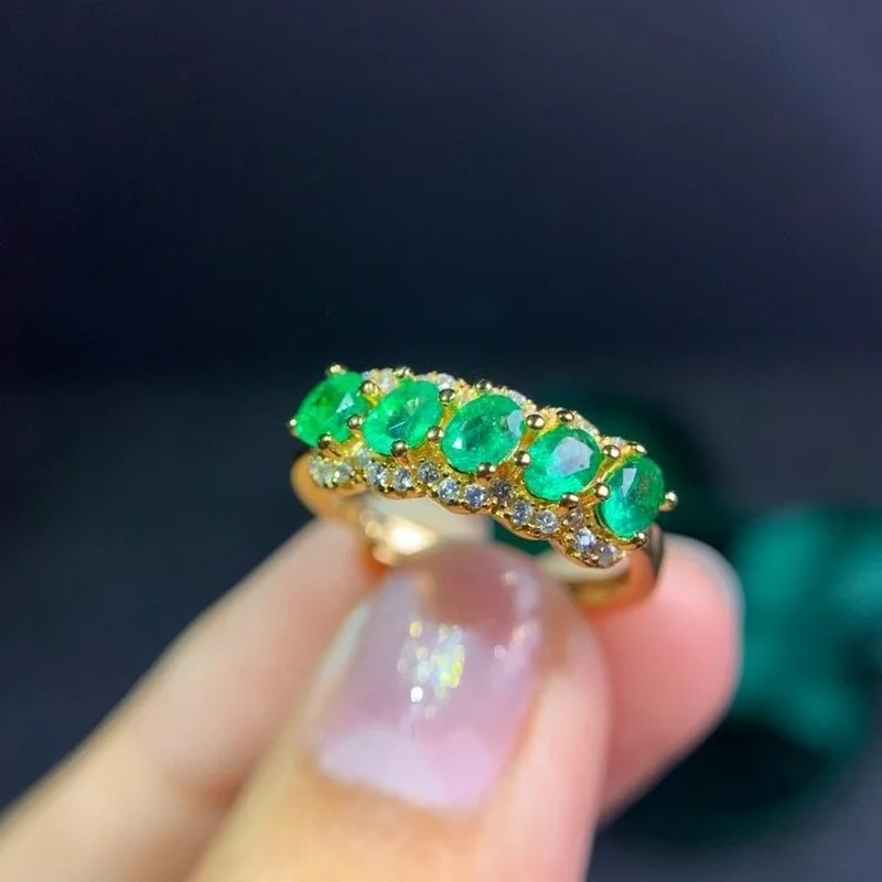 Натуральный искусственный камень 3*4 мм и пять шт. с камнем класса AAAA кольцом из