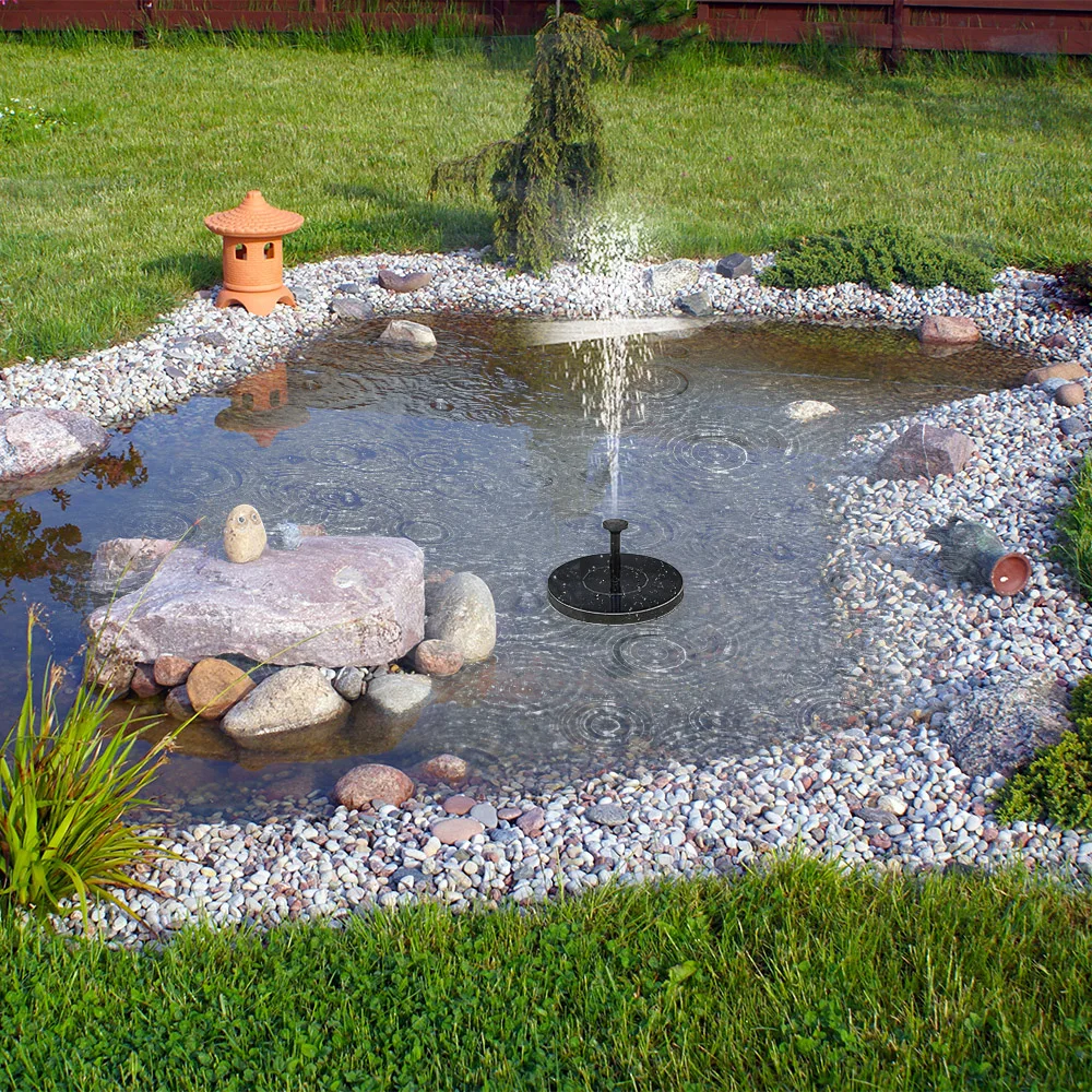 

New Watering Pump Solar Power Fountain Pool Floating Water Pump Solar Panel Garden Plants Courtyard Scenery 7V