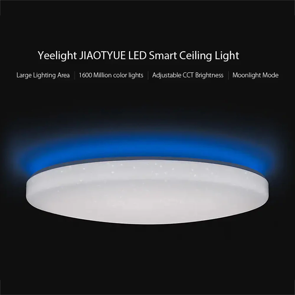Yeelight JIAOYUE 50 Вт светодиодный потолочный светильник с дистанционным голосовым управлением с регулируемой яркостью RGB светильник ing для Xiaomi спальни гостиной столовой