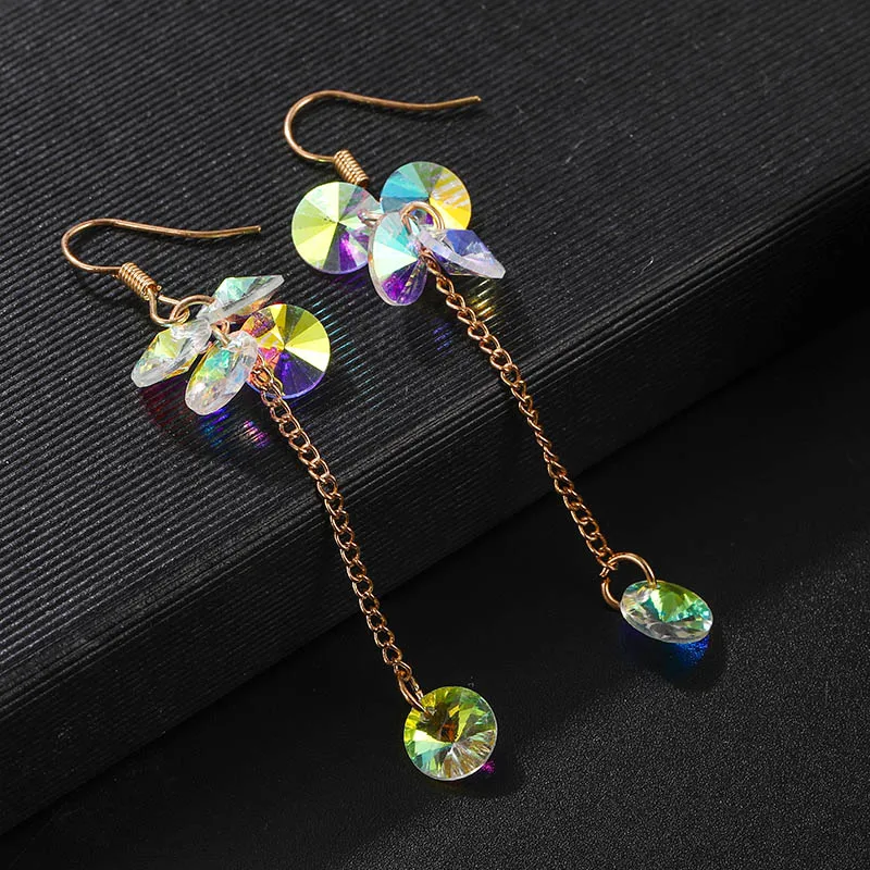 2019 корейские золотые длинные цепочки серьги с кисточками висячие подвески