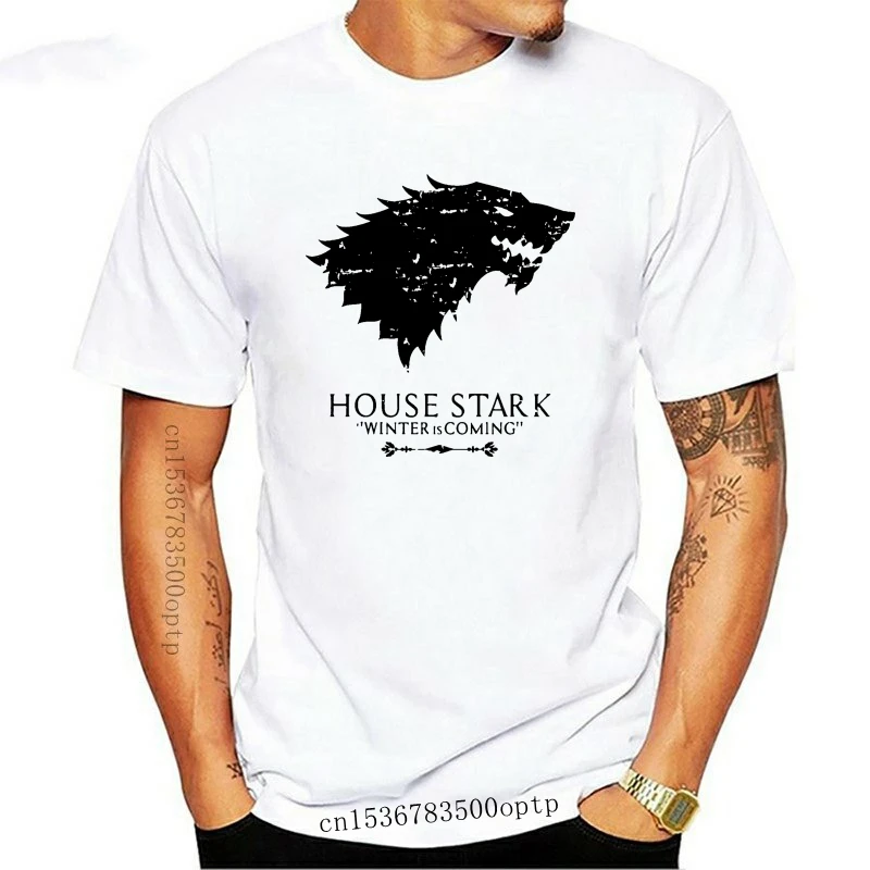 

New 2021 Fashion Round Neck Best Selling Male Natural Cotton Shirt House Stark Inspired By Printed T-Shirt