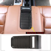 abs carbon fiber style center console armrest storage box cover trim decorate tray car styling accessory for toyota tundra 14 21