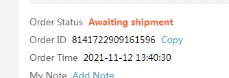 

Номер заказа 8141722909161596