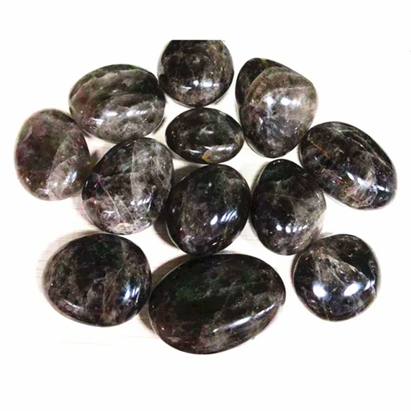

Натуральный драгоценный камень кристаллы черный лунный камень пальмовые камни для исцеления Рейки