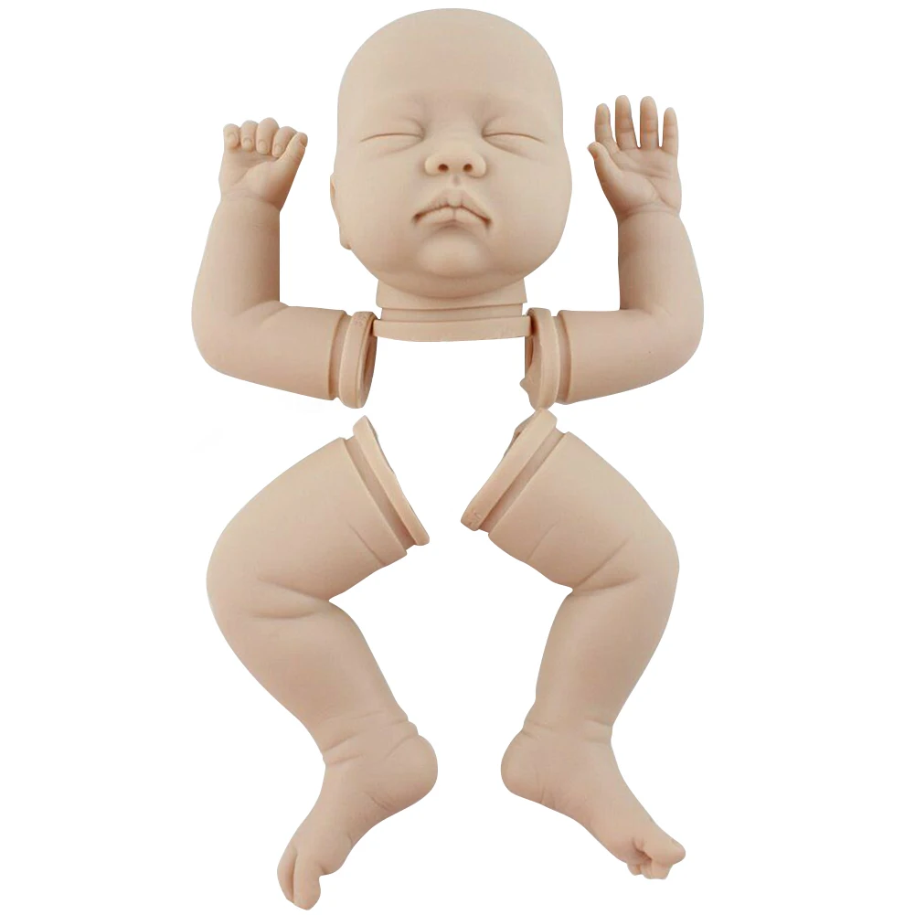 

22inch Blank Unpainted Home DIY Mold Full Head Limb Reborn Doll Kit Gift Soft Silicone Unfinished Simulation Baby Realistic