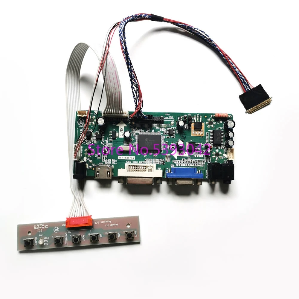 

For LP173WD1 (TL)(N1)/(TL)(N2)/(TL)(N4) LCD Screen LVDS VGA+DVI WLED 40-Pin 1600*900 M.NT68676 Monitor Controller Card Kit