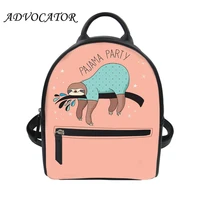 cartoon sloth design backpacks women students leathers schoolbag kids casual bag travel backpack bolsas mochila femininas