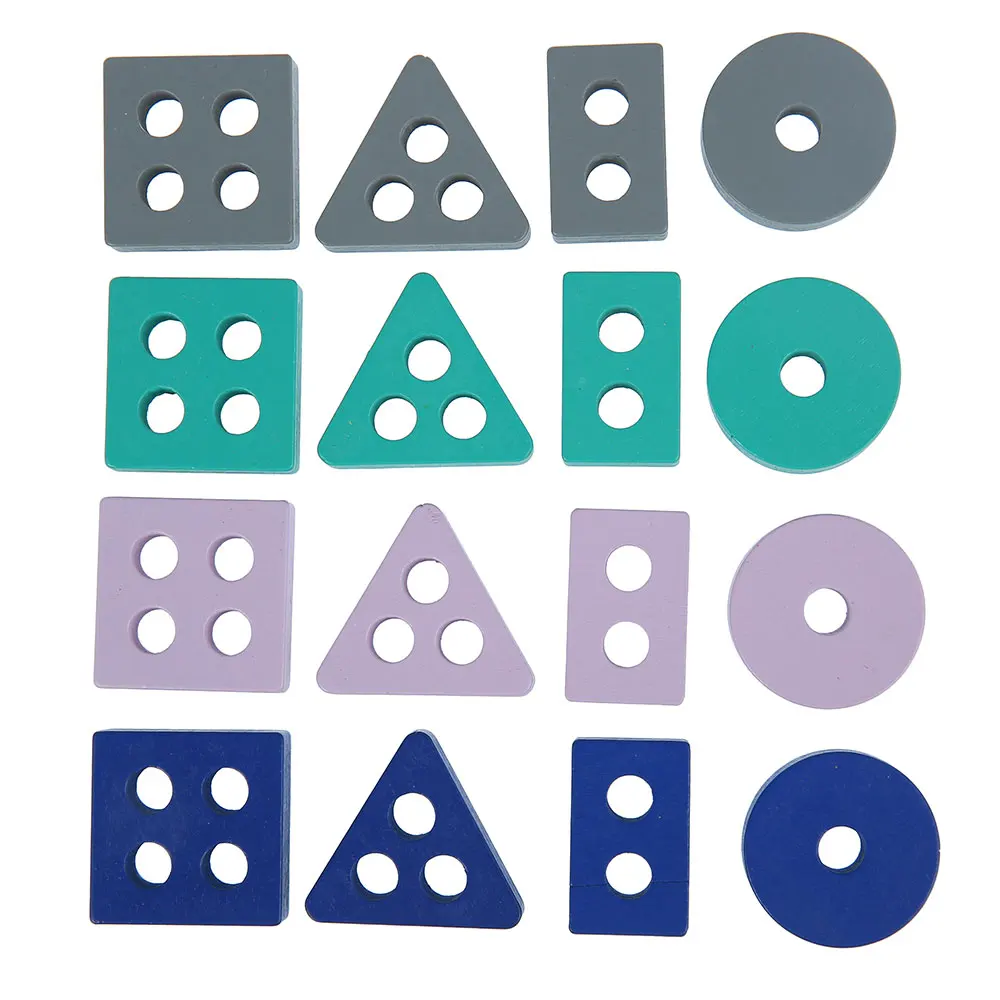 Детские деревянные игрушки Монтессори строительные блоки цветовая форма