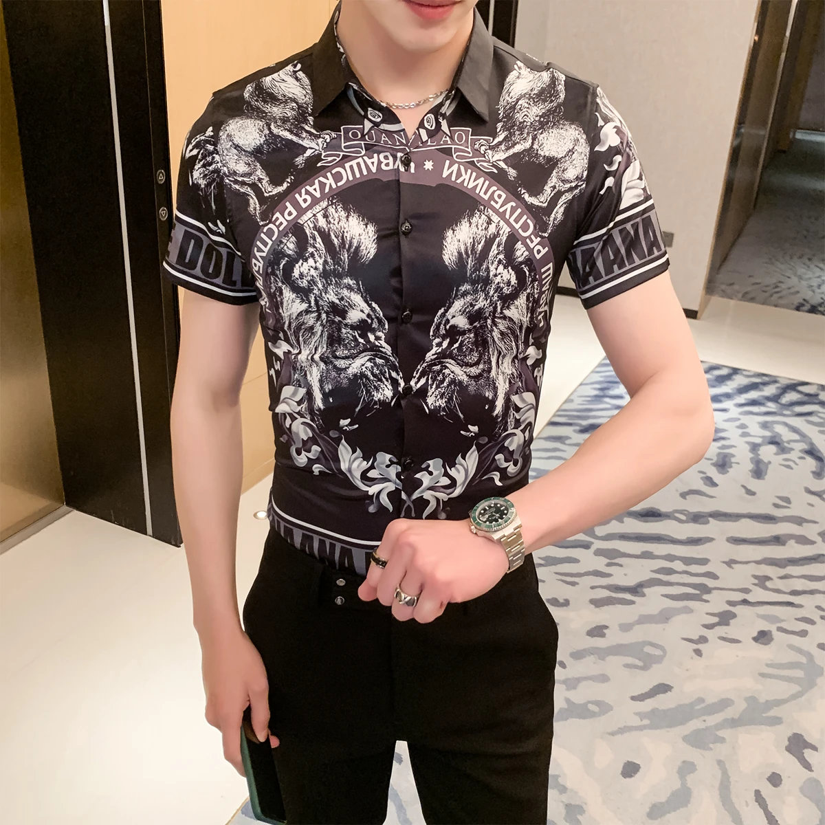 Уличная социальная Блузка Camisa 2020 новые мужские рубашки с коротким рукавом