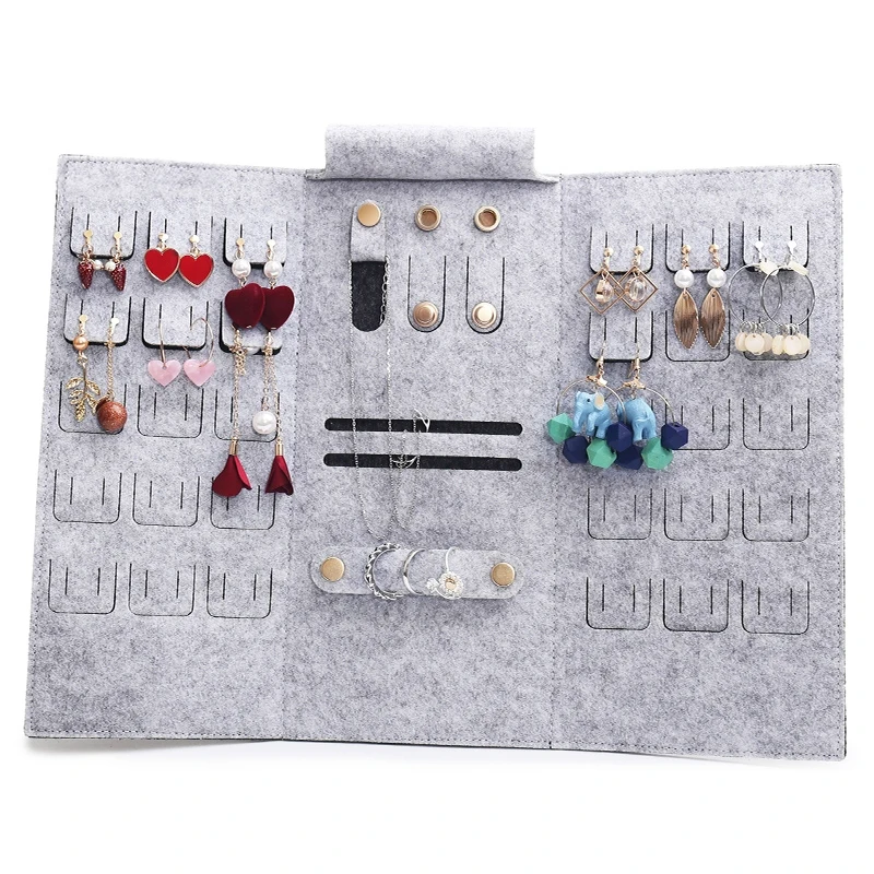 Органайзер для ювелирных изделий Сумка Для Хранения Рулонов сережек колец