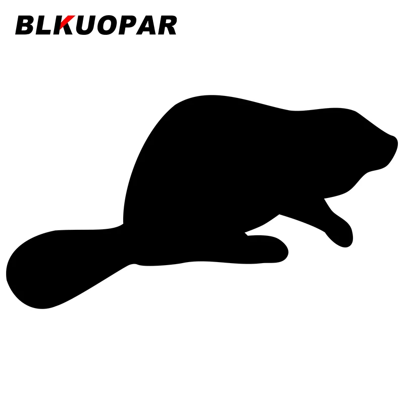 

BLKUOPAR for Beaver Decals Fashion Vinyl Material Car Stickers Campervan Waterproof Refrigerator Sunscreen Funny Decoration