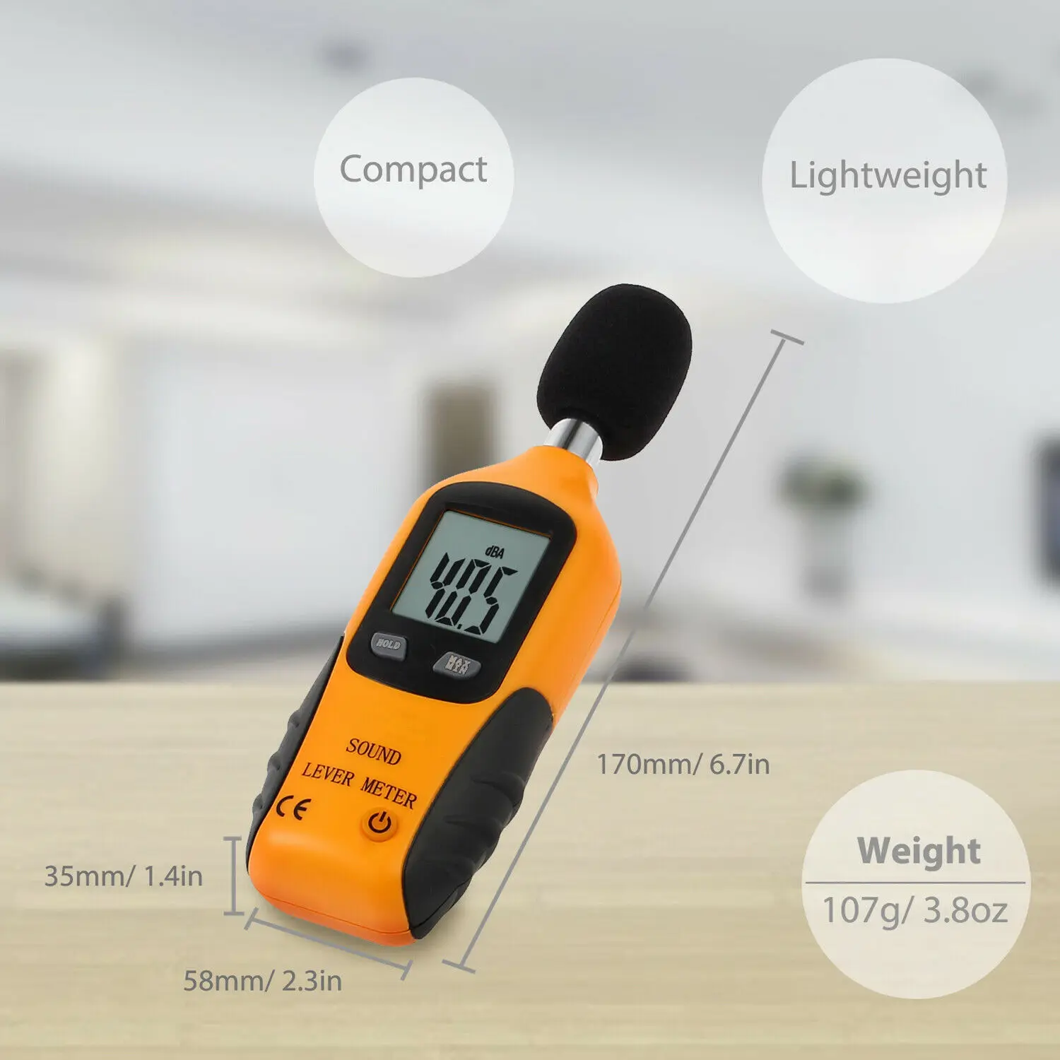 Автомобильный измеритель давления DB тестер ЖК цифровой звуковой уровень децибел