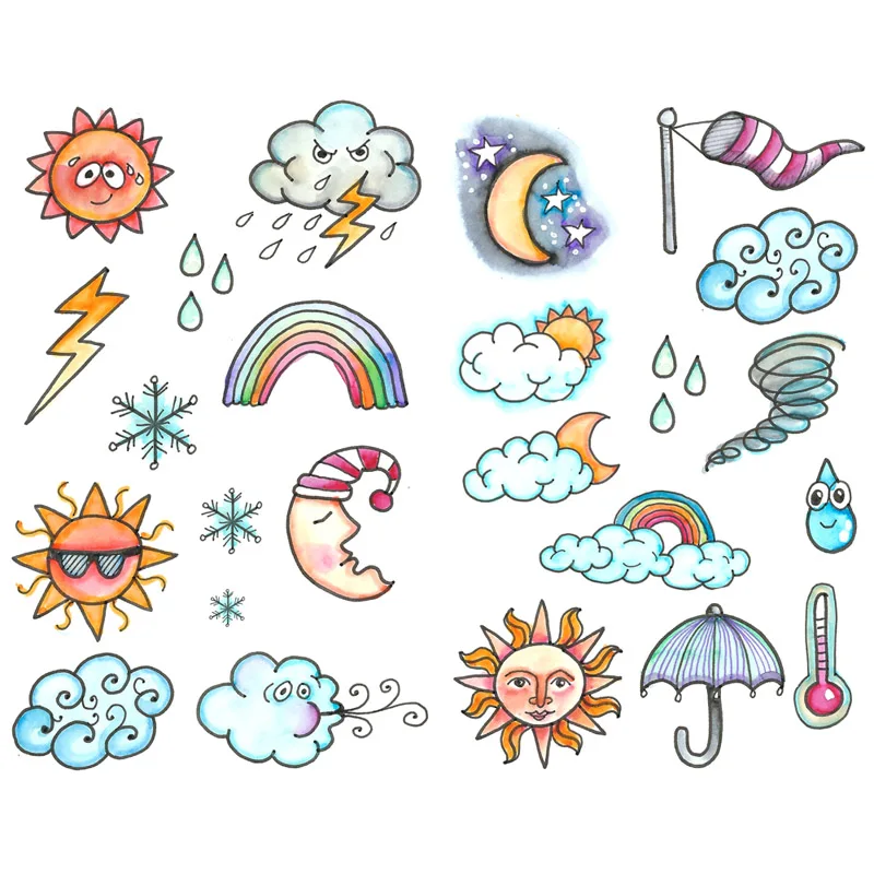 1 шт. милый логотип погоды смайлик нарезанные канцелярские принадлежности альбом
