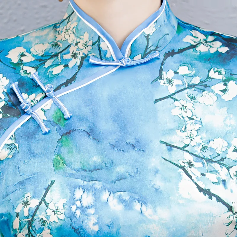 Элегантная женская праздничная одежда с цветочным принтом Классическая рубашка