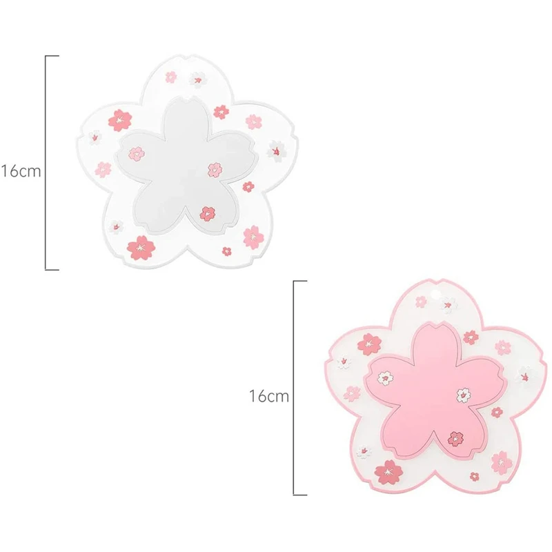 

Coasters 4 Pcs Cherry Blossom Coaster Heat-Resistant for Protection Mat