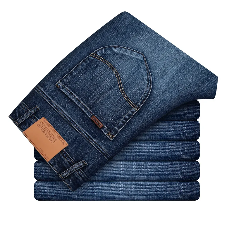 

Luren New Brand Autumn and Winter Jeans Men's Straight Stretch Slim Fit Clothes Business Casual All-match Breathable Thin