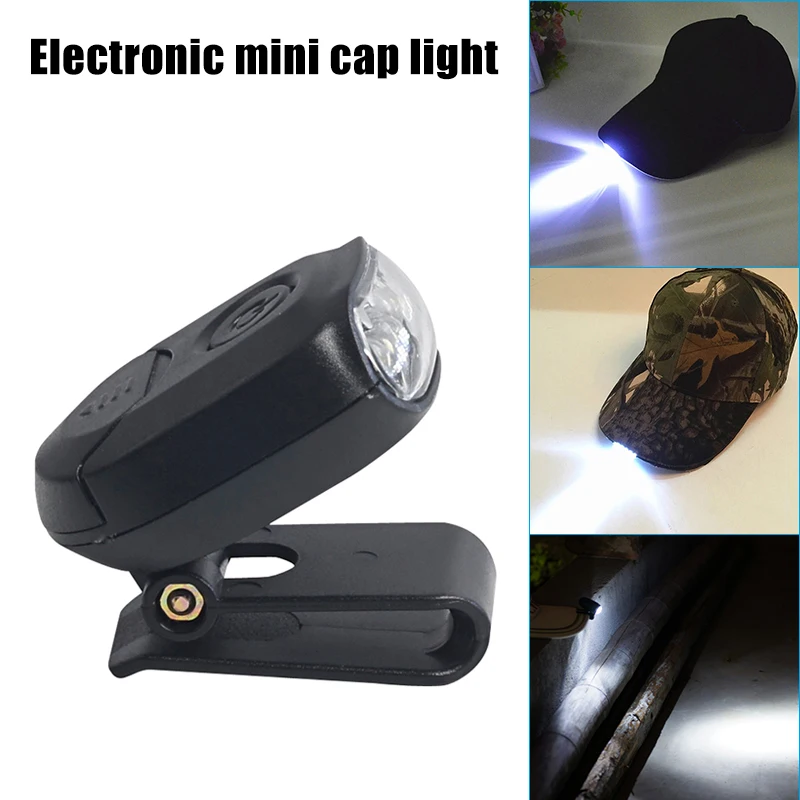 

Cap Hat Light 3-LED Headlamp Rotatable Ball Cap Visor Light Hat Light Hands Free for Hunting Camping Fishing MAZI888
