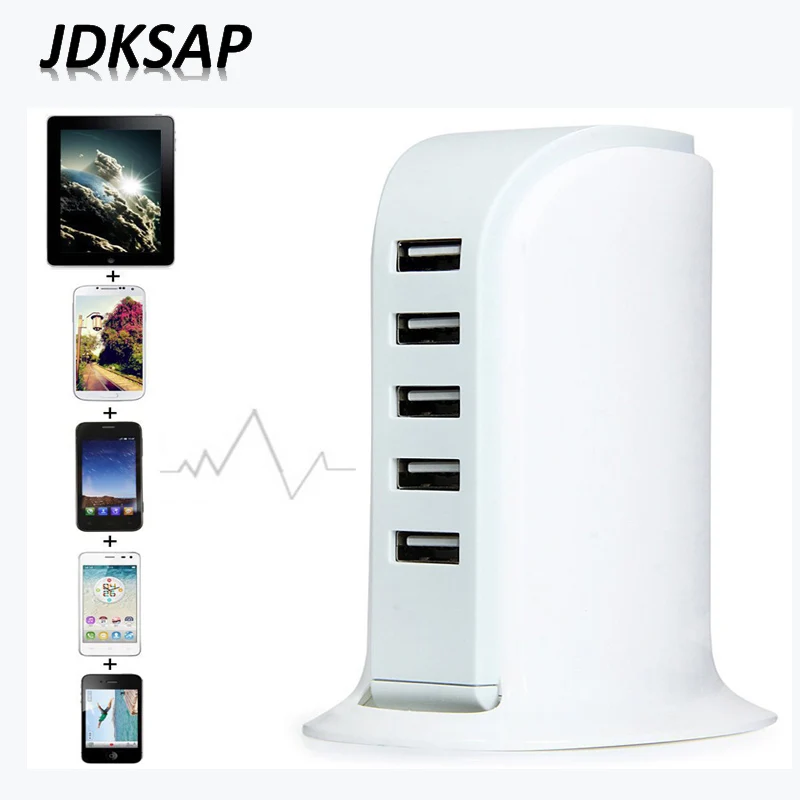 Зарядное устройство с 5 USB-портами и поддержкой быстрой зарядки | Мобильные