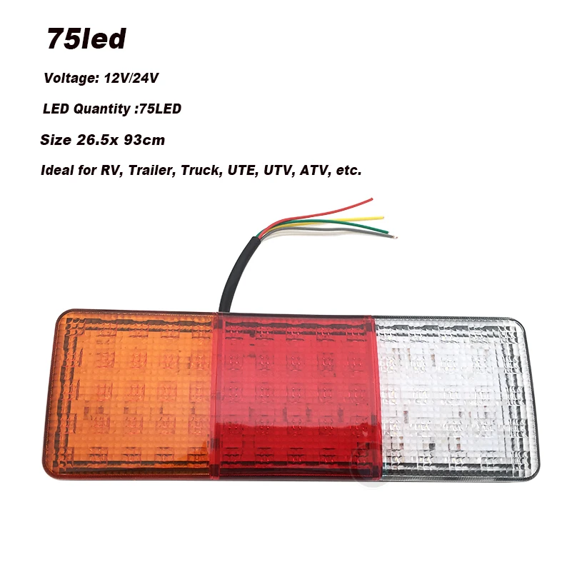 2 шт. водонепроницаемый автомобильный 8 19 20 30 46 72LED задний светильник пара Лодочный Прицеп 12 В/24 В задние части для прицепа грузовика автомобильный светильник i