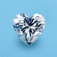 wholesale size 5x510x10mm white d color vvs1 gh ij color moissanites heart shape loose stone with certificate