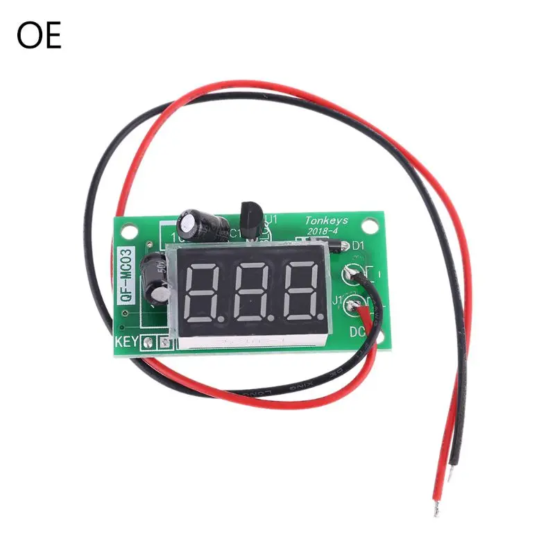 DC 12V Мощность счётчик модуль аккумулятор 3 Бит Красный 0.36in цифровая трубка