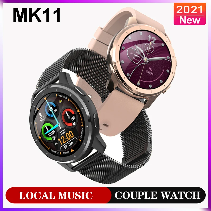 

2021 new MX11 men's ladies smart watch MP3 with earphones Bluetooth call music for Xiaomi Huawei Android iOS