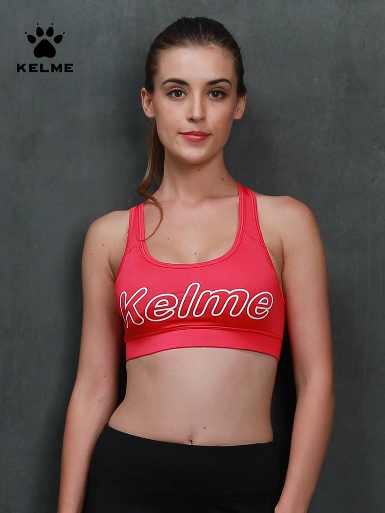 

Женский спортивный бюстгальтер KELME, топы для йоги, майка для бега, тренажерного зала, тренировок, противоударный бюстгальтер, Спортивное ниж...