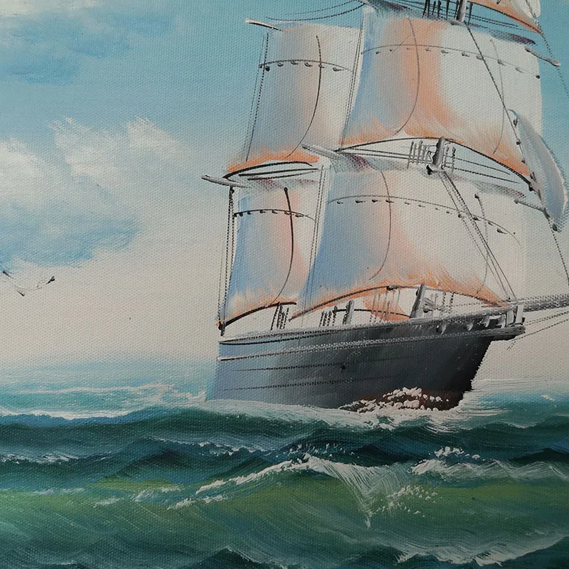 

Handpaint Sailing Ship oil Paingting for Home Decoration Art Wall Living Room