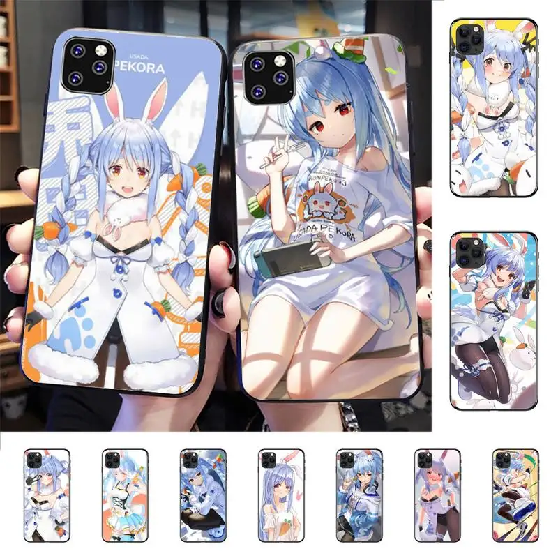 

lovely Usada Pekora Hololive Phone Case for iphone 13 11 12 pro XS MAX 8 7 6 6S Plus X 5S SE 2020 XR case