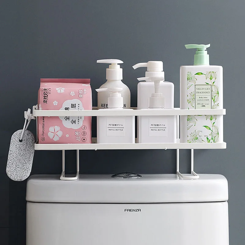 

Double-decker toilet rack Punch-free toilet water tank rack Bathroom toilet charge