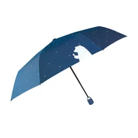 full automatic umbrella sunny parasol sunshade children cartoon lovely bear rain umbrella women three fold rain umbrella